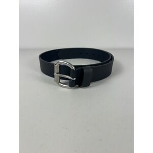 RedHead Mens Black Genuine Buffalo Leather Belt Silver Buckle Size 34 NWT